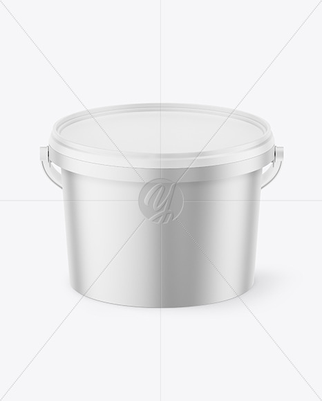 Matte Metallic Bucket Mockup