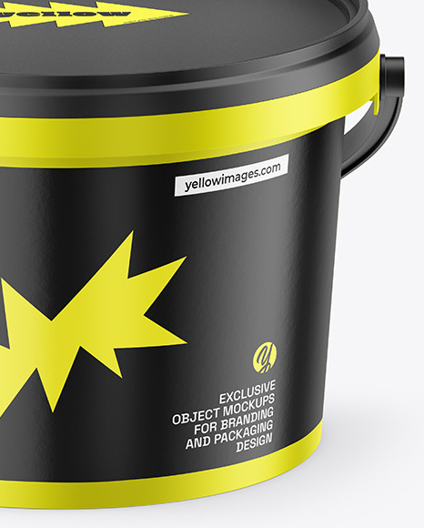 Matte Metallic Bucket Mockup