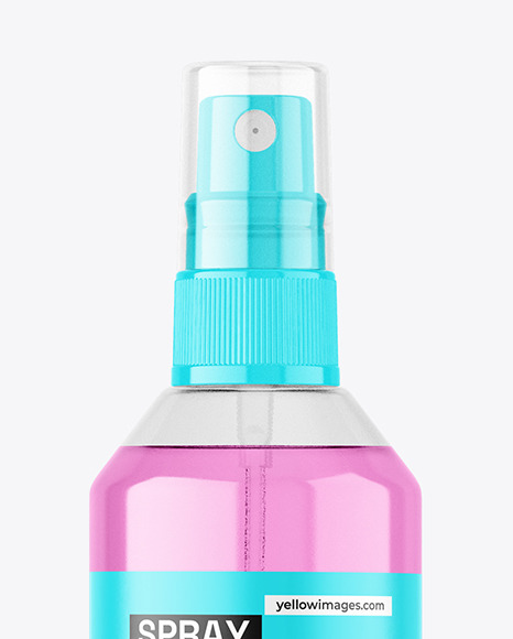 Clear Spray Bottle Mockup