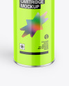 Glossy Butane Gas Cartridge Mockup