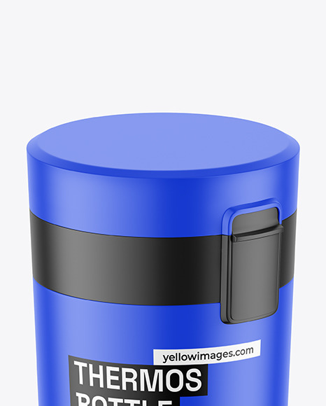 Matte Thermos Bottle Mockup
