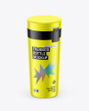 Metallic Thermos Bottle Mockup