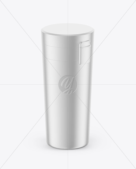 Metallic Thermos Bottle Mockup