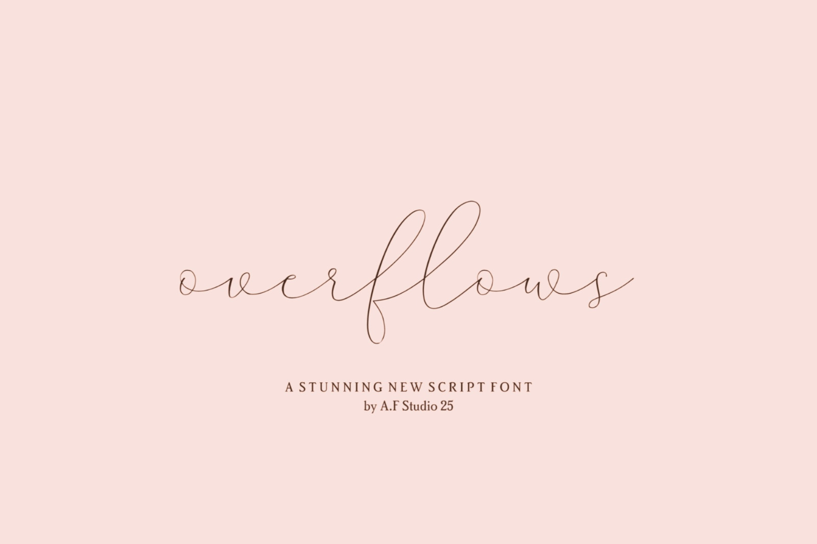 Overflows - A Stunning Script Font Overflows - A Stunning Script Font