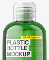 500ml Green Plastic Bottle w/ Liquid Mockup