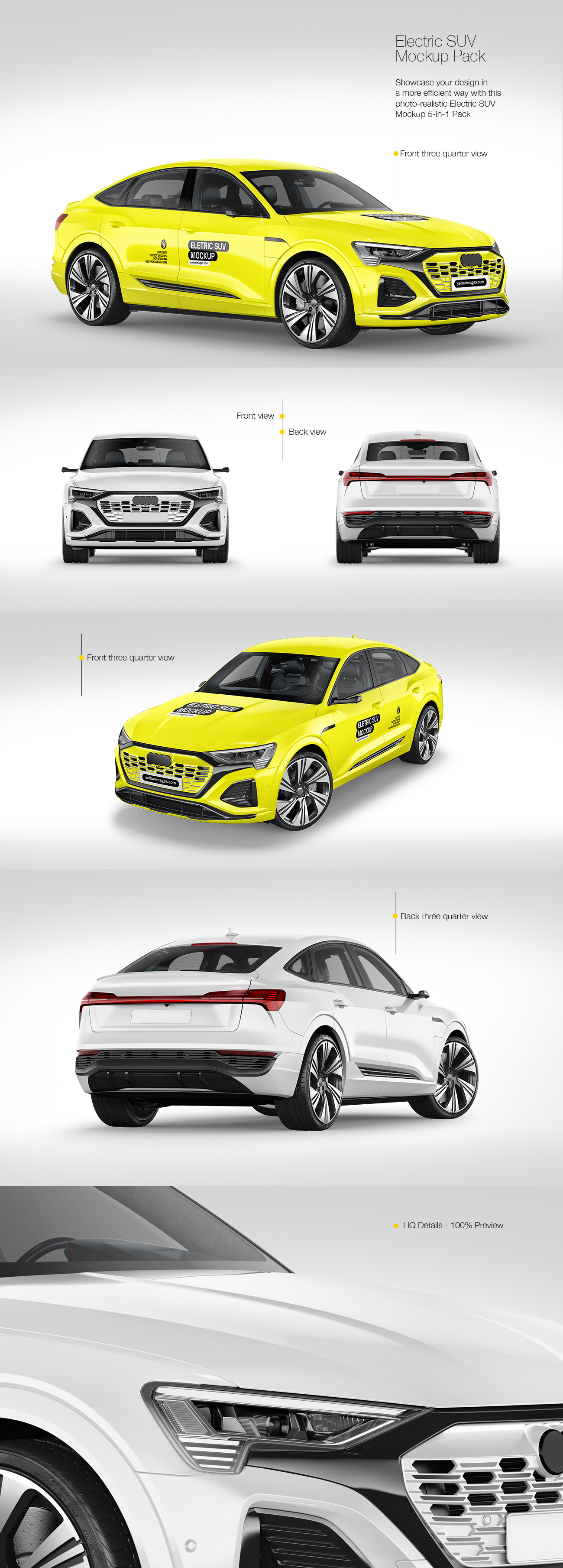 Electric Crossover SUV Mockup - Pack