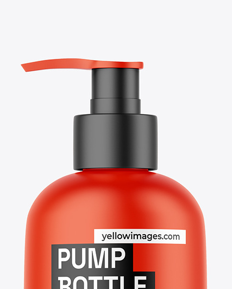 Matte Pump Bottle Mockup