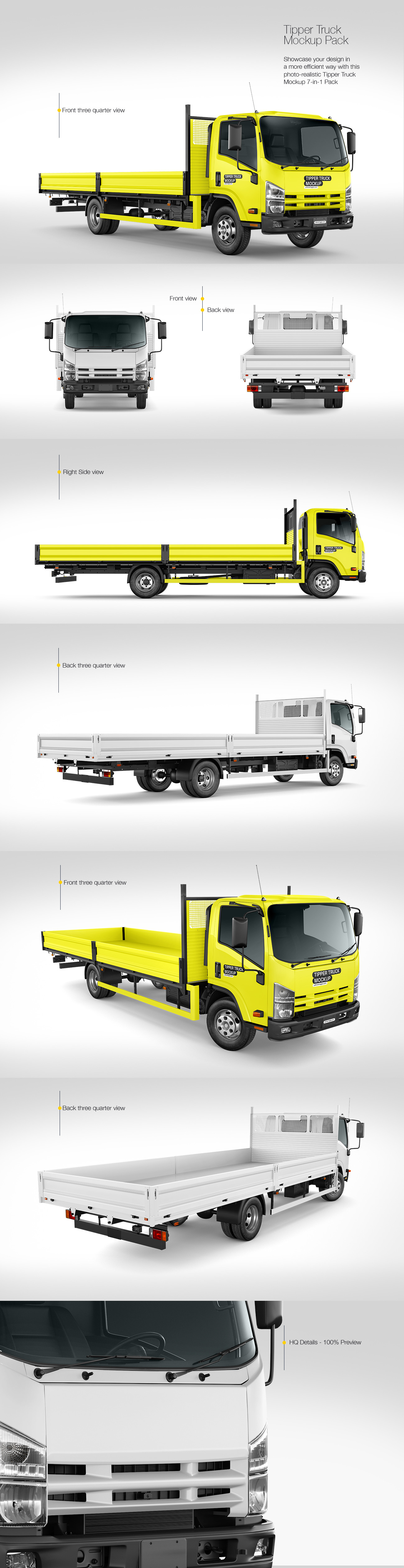 Tipper Truck Mockup - Pack Tipper Truck Mockup - Pack