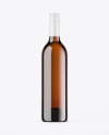 Amber Glass White Wine Bottle Mockup