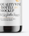 Amber Glass White Wine Bottle Mockup