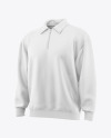 Men’s Zip Sweatshirt Mockup - Half Side View