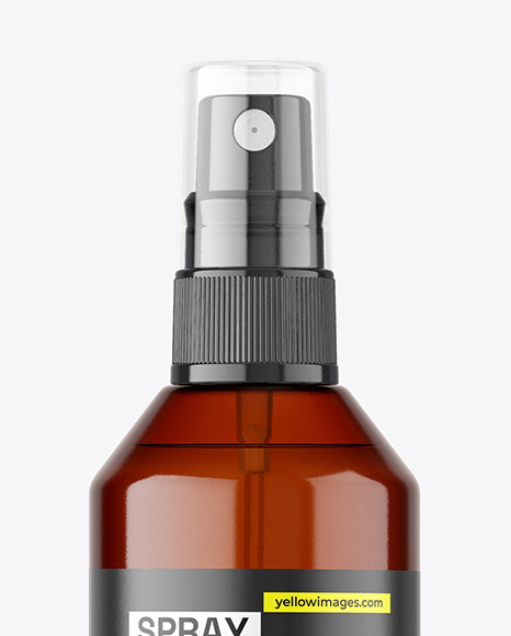 Amber Spray Bottle Mockup