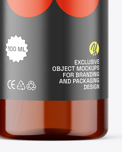 Amber Spray Bottle Mockup