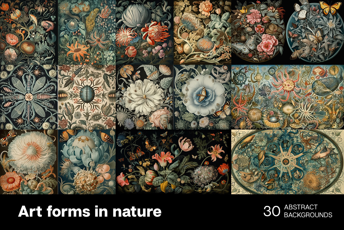 Art Forms in Nature. Backgrounds