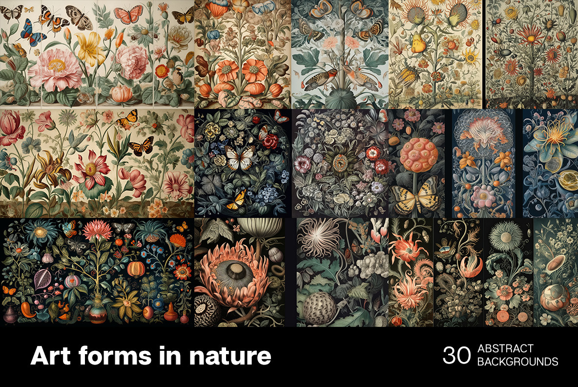 Art Forms in Nature. Backgrounds