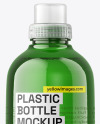 1500ml Green Plastic Bottle w/ Liquid Mockup