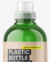 1500ml Green Plastic Bottle w/ Liquid Mockup