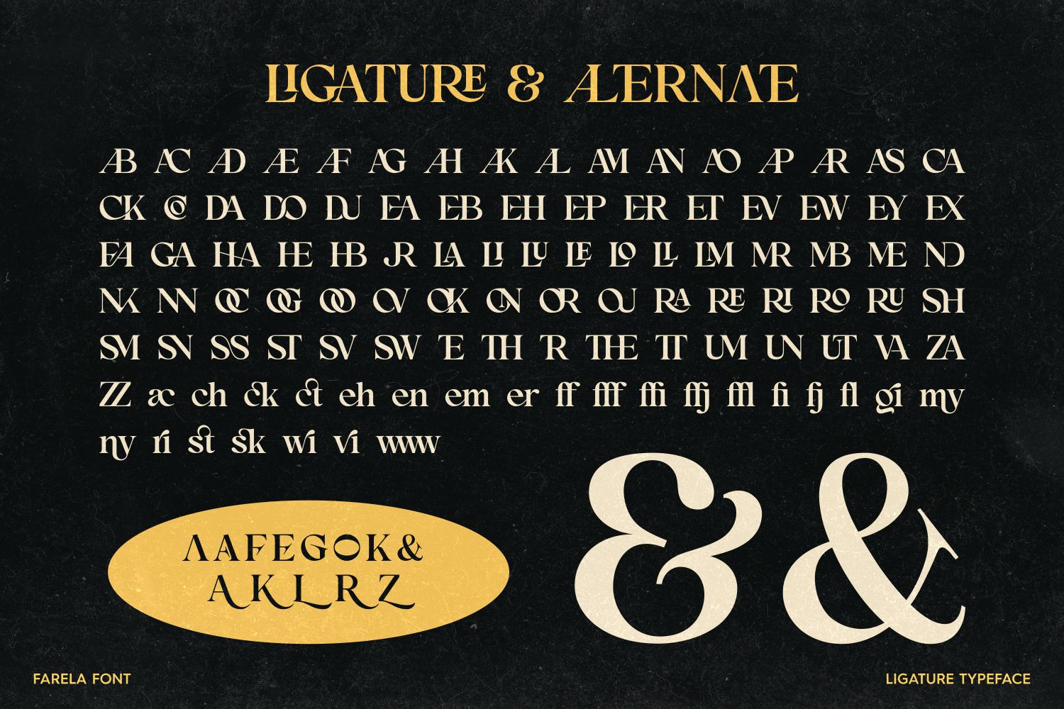 Farela - Ligature Serif Typeface Farela - Ligature Serif Typeface
