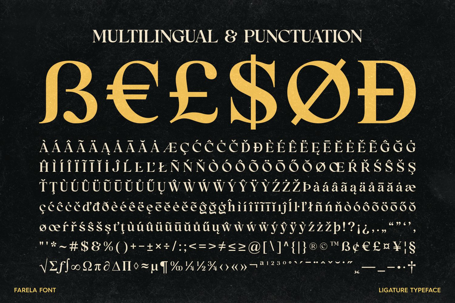 Farela - Ligature Serif Typeface Farela - Ligature Serif Typeface