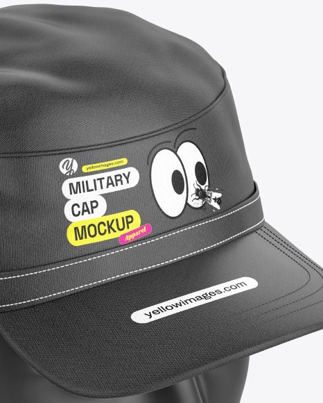 Military Cap Mockup - Half View