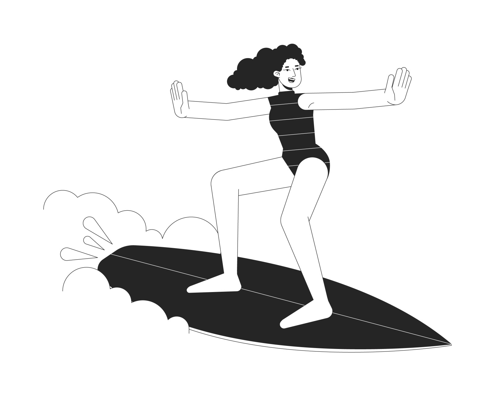 Vacation travellers bw concept vector spot illustrations pack Vacation travellers bw concept vector spot illustrations pack