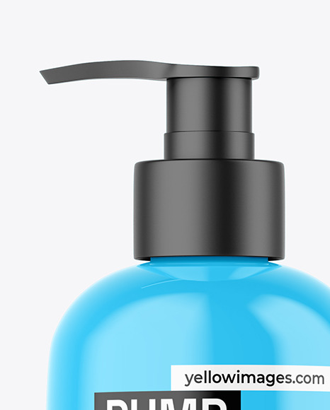 Glossy Pump Bottle Mockup