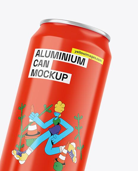 Three Cans W/ Glossy Finish Mockup