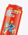 Three Cans W/ Glossy Finish Mockup