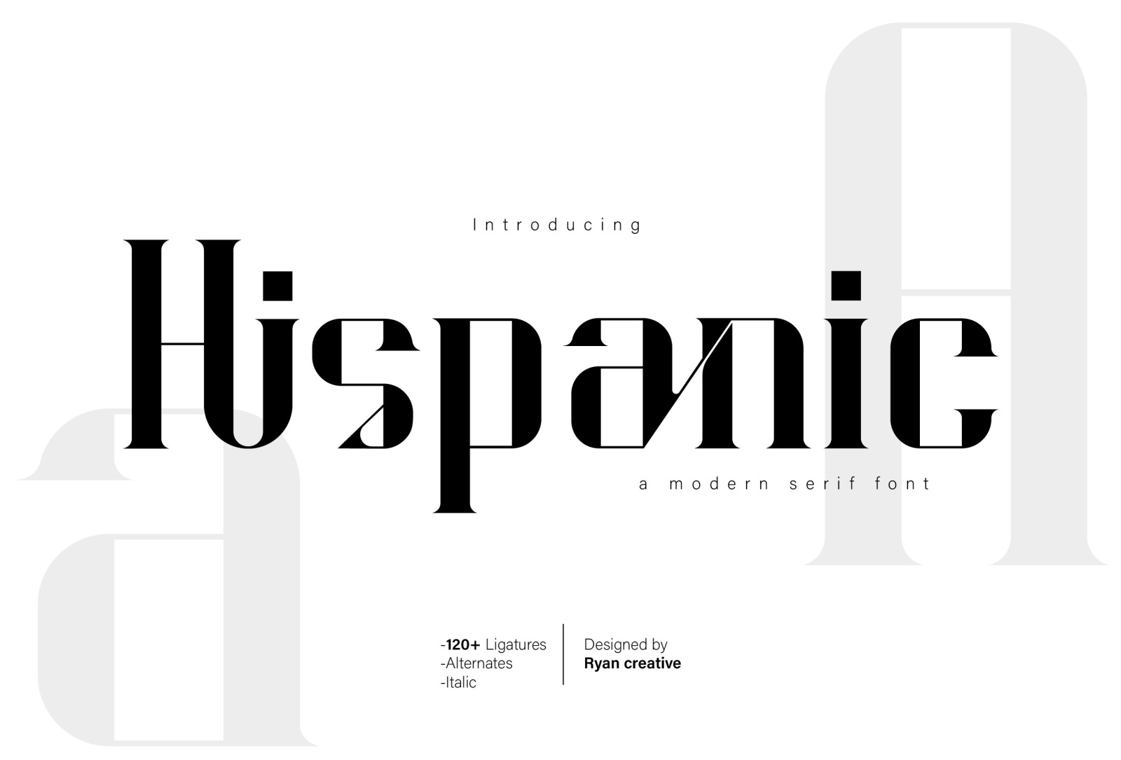 Hispanic - Modern serif font