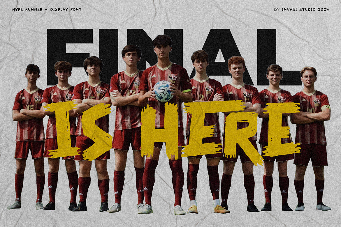 Hype Runner - Brushy Display Font Hype Runner - Brushy Display Font