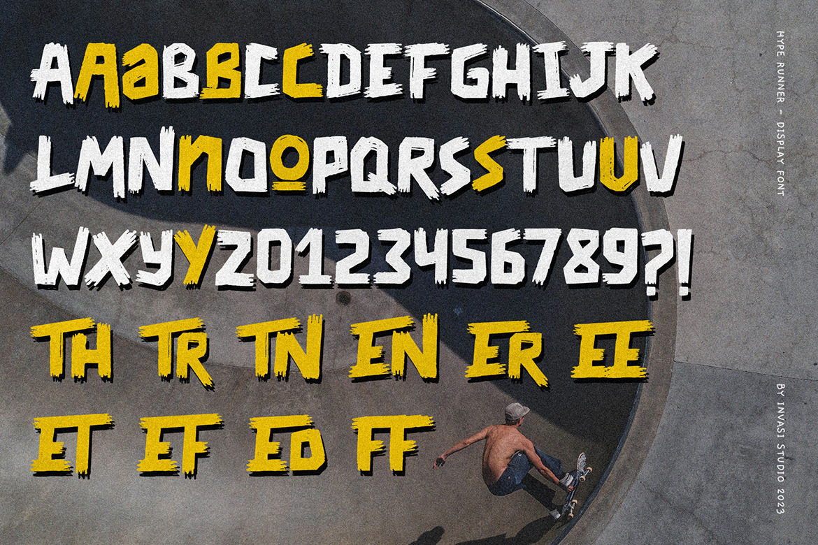 Hype Runner - Brushy Display Font Hype Runner - Brushy Display Font