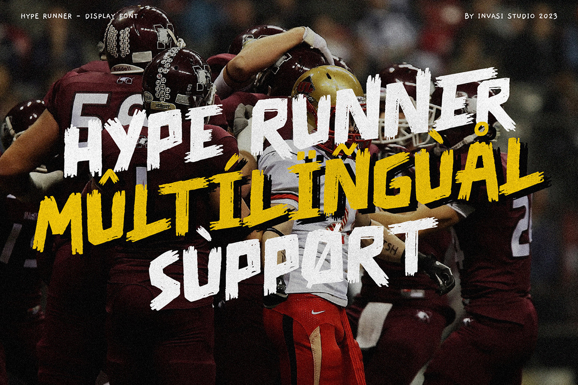 Hype Runner - Brushy Display Font Hype Runner - Brushy Display Font
