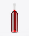 Clear Glass Red Wine Bottle Mockup