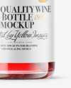 Clear Glass Red Wine Bottle Mockup
