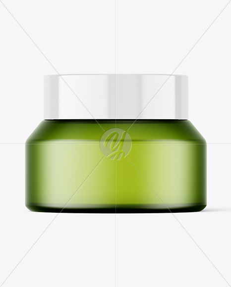 30g Frosted Green Jar Mockup