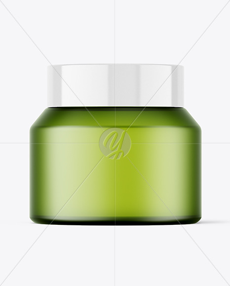 50g Frosted Green Jar Mockup 50g Frosted Green Jar Mockup