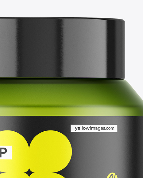 50g Frosted Green Jar Mockup 50g Frosted Green Jar Mockup