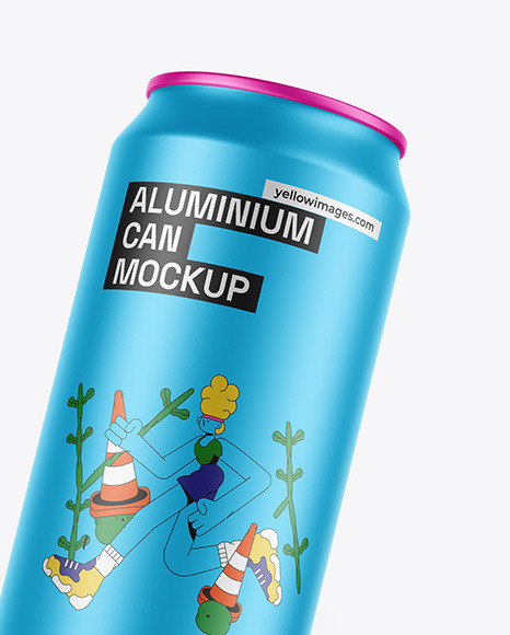Three Matte Metallic Cans Mockup