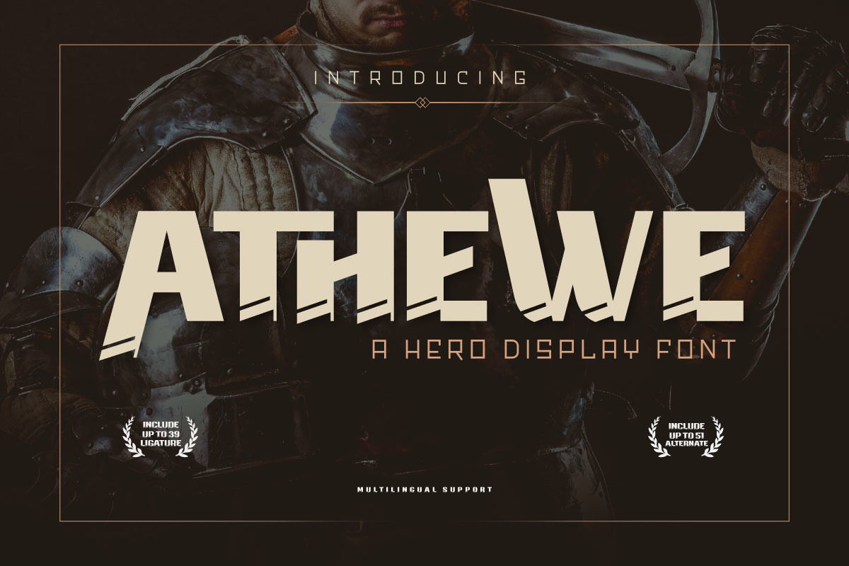 ATHEWE | Display Hero Font