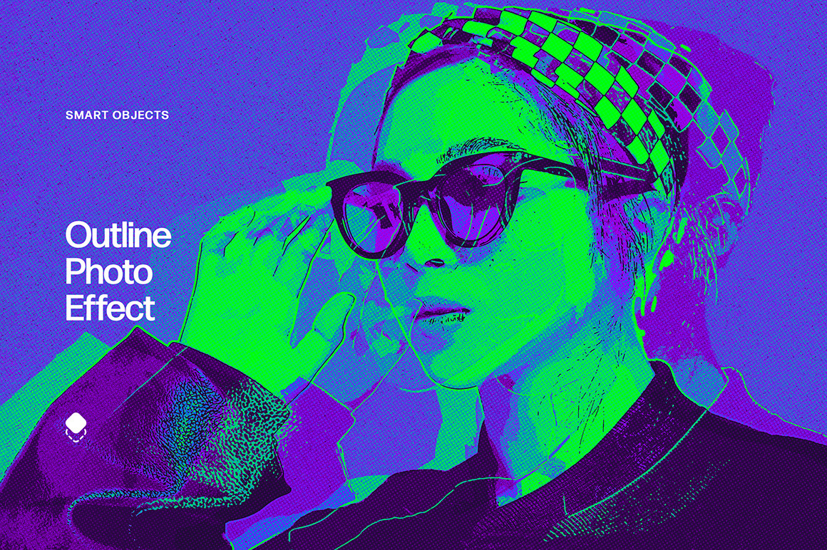 Neon Outline Photo Effect Neon Outline Photo Effect