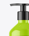 Glossy Cosmetic Bottle With Pump Mockup