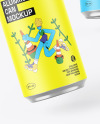 Three Cans W/ Matte Finish Mockup