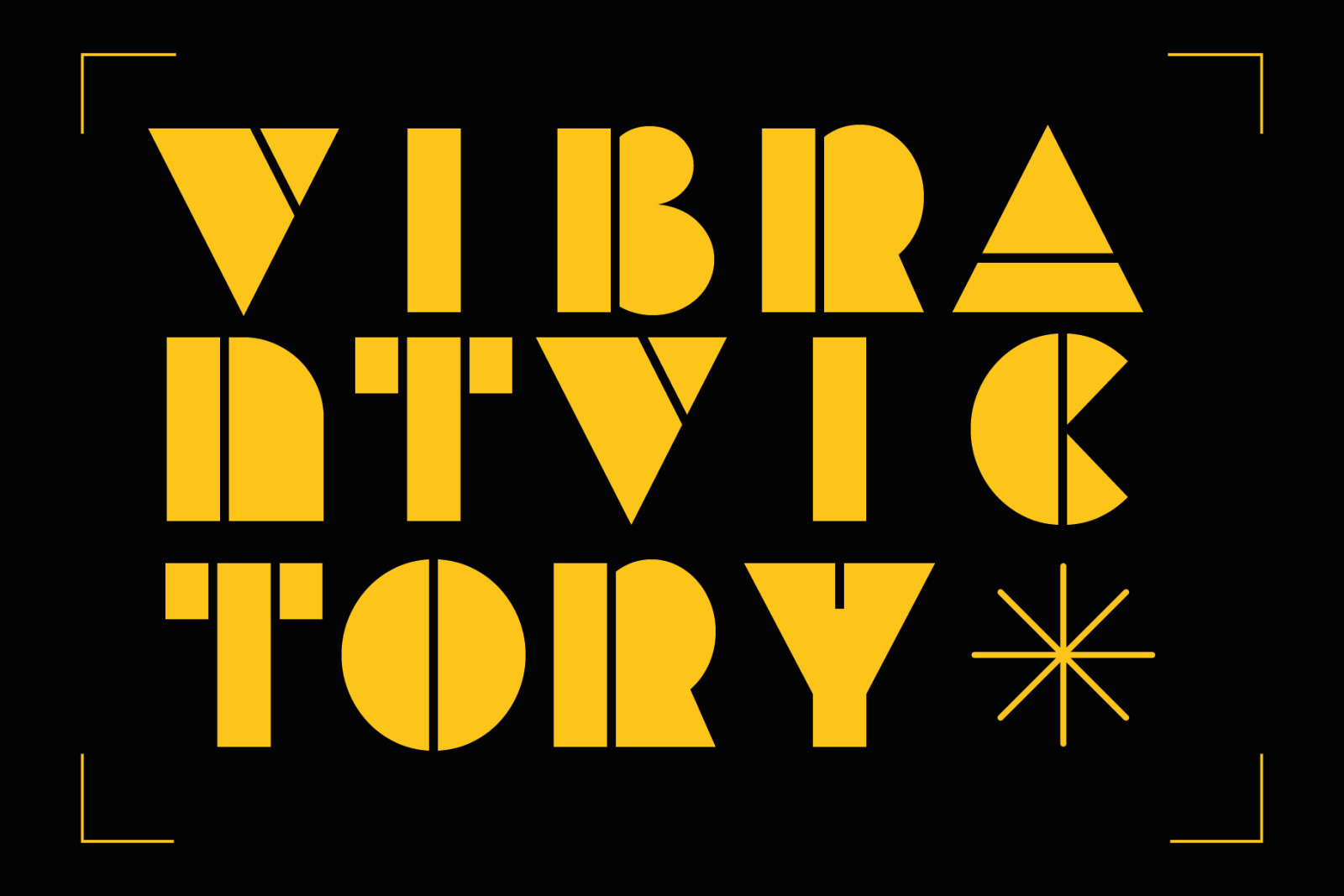 Vibrant Victory - Geometric Typeface Vibrant Victory - Geometric Typeface