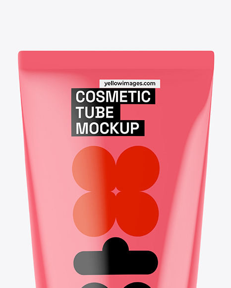 Glossy Cosmetic Tube Mockup