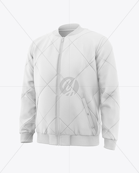 Men's Bomber Jacket Mockup - Half Side View