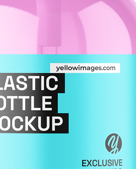 Clear Plastic Bottle w/ Pump Mockup