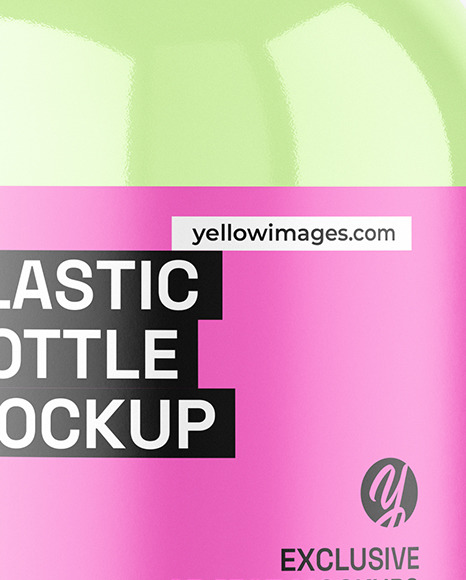 Clear Plastic Bottle w/ Pump Mockup