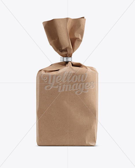 Small Kraft Paper Bag For Bread Mockup