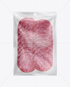 Plastic Vacuum Bag W/ Sliced Classic Salami Mockup