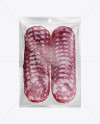 Plastic Vacuum Bag W/ Spicy Italian Salami Mockup